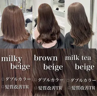 カラー 🤍ブリーチなし ブラウンhimi🤍のヘアスタイル