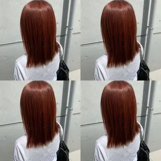 ミディアム カラー ✨縮毛矯正✖︎顔周り レイヤー✨ナカムラのヘアスタイル