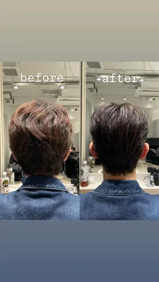 ショート カラー メンズ #メンズスタイル# 🌿表参道ちえ🌿のヘアスタイル