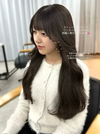 ロング カラー 盛れる顔まわり✨🎀 レイヤー別所好葉のヘアスタイル