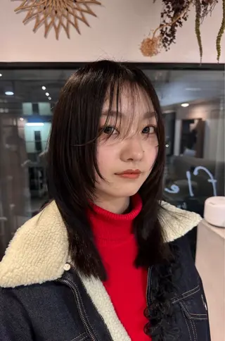ミディアム ハイトーン/パーマ 大名 sakiのヘアスタイル