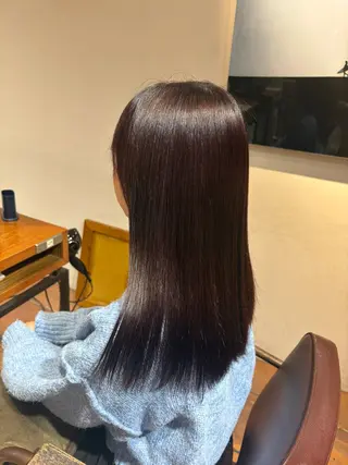 セミロング カラー Yu-ka🌼*･ カラー縮毛矯正❣️のヘアスタイル