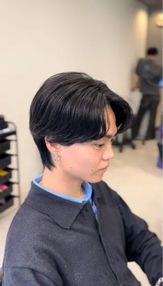 ミディアム パーマ メンズ kei/透明感カラー /縮毛矯正/メンズのヘアスタイル