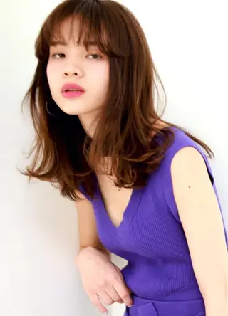 ミディアム カラー パーマ ヘアアレンジ メンズ キッズ ネイル マツエク・マツパ EnBlesS西宮 マンツーマン神道有基のヘアスタイル