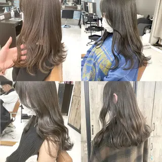 ミディアム カラー ヘアアレンジ 🌷FUKA🌷 まろやかハイトーンのヘアスタイル