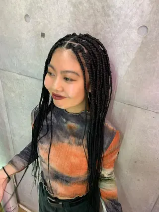 ロング ヘアアレンジ HARURU🪮✨ ブレイズ海外ヘアのヘアスタイル