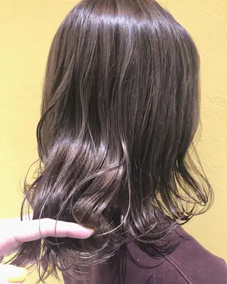 セミロング カラー sano sayakaのヘアスタイル