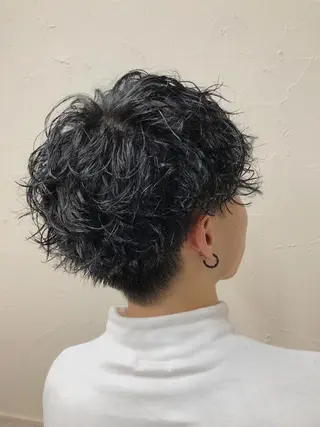 ショート パーマ メンズ 髪質改善/レイヤー ストウシンゴのヘアスタイル