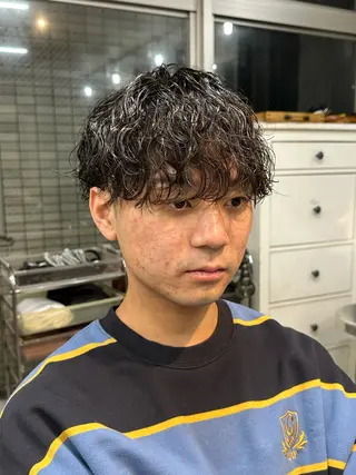 パーマ メンズ fifth/原宿/ カットモデル/カズのヘアスタイル