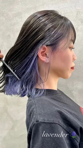 ミディアム 本田 奈穂美のヘアスタイル