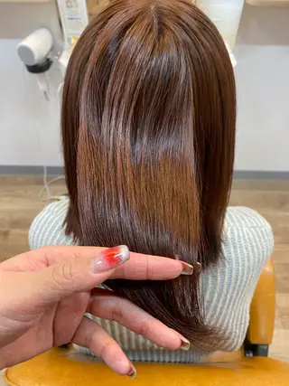 ミディアム ブリーチなし透明感 🕊ワダ　ユイのヘアスタイル