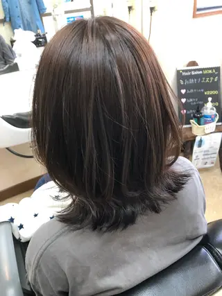 セミロング カラー 石塚 浩のヘアスタイル