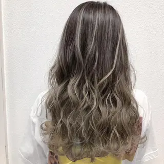 セミロング カラー ヘアアレンジ GiseL天神カラー 髪質改善/ブリーチのヘアスタイル