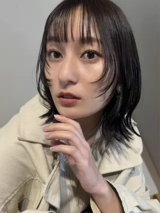 ミディアム カラー パーマ ヘアアレンジ misa🫧ナチュラ ル縮毛矯正/髪質改善のヘアスタイル