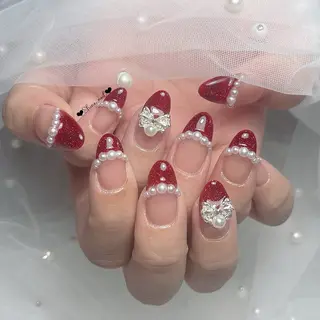 ネイル shine 🎀 長さだし&デザインのネイルデザイン