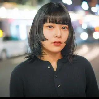 ミディアム 【nui 茨木】 清水優のヘアスタイル