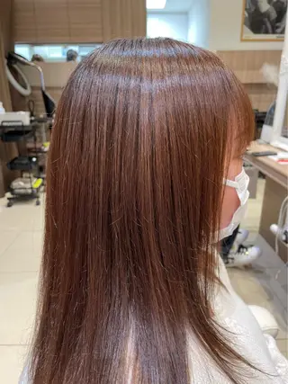 セミロング 🔸縮毛矯正🔸 カソリ ナユタのヘアスタイル