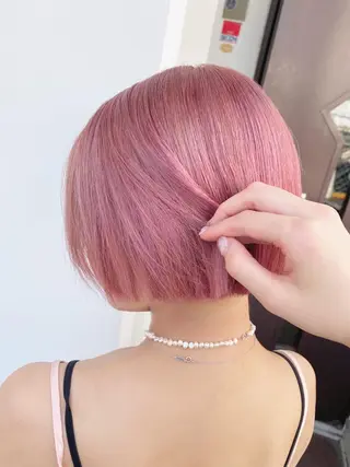 ミディアム カラー パーマ ヘアアレンジ メンズ キッズ ネイル マツエク・マツパ 艶ピンク*ヘアセット 🌙shioriのヘアスタイル