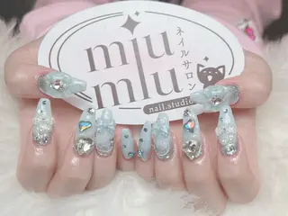 ロング yu naのネイルデザイン