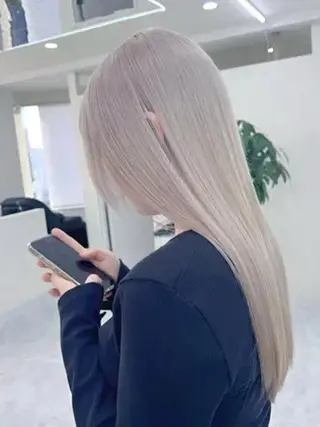 ロング カラー 女性専用サロン梅田 髪質改善カラーakiのヘアスタイル