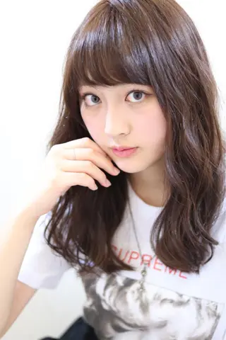 セミロング カラー パーマ 及川 翔のヘアスタイル