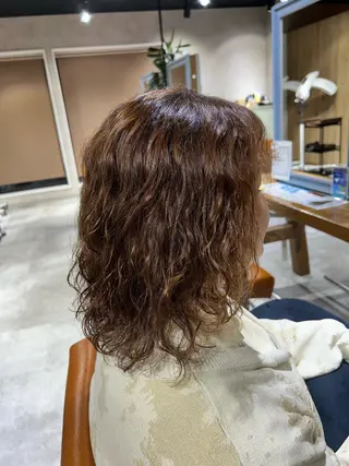 ミディアム パーマ ショート/レイヤー 🎀細沼玲花のヘアスタイル