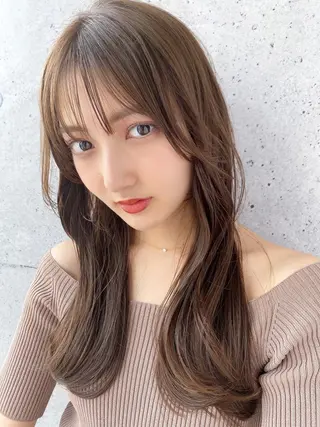 カラー 顔周り/くびれヘア 韓国ヘア💕風間るなのヘアスタイル