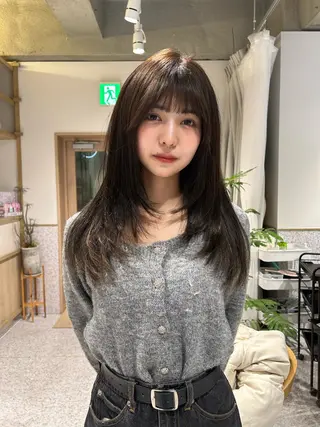 ロング カラー ヘアアレンジ トレンドレイヤー カット/mihoのヘアスタイル