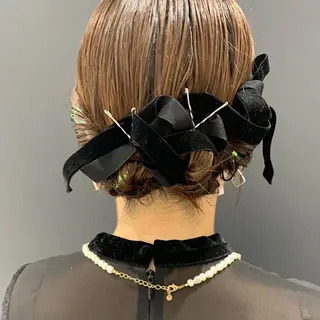 セミロング ヘアアレンジ KAWATOKO MISUZUのヘアスタイル