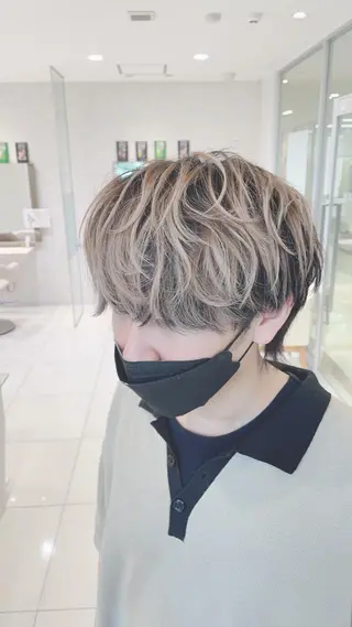 ショート カラー メンズ 堀 舜介/メンズカットのヘアスタイル