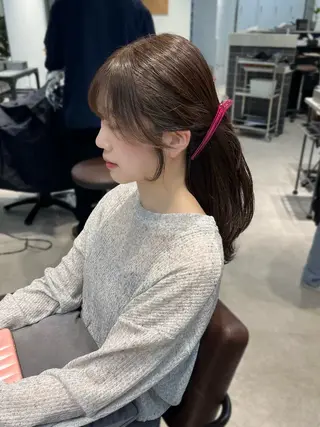 カラー ヘアアレンジ 似合わせ顔まわり カット💛森尾真由美のヘアスタイル