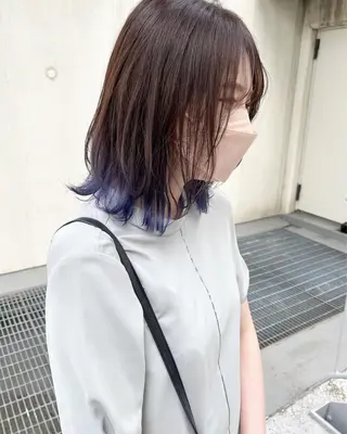 ミディアム カラー ﾊｲﾄｰﾝ/ｼｮｰﾄ 村上淳乃🐥のヘアスタイル