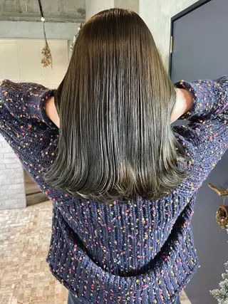 ミディアム カラー risako🇰🇷 韓国ヘア/レイヤーのヘアスタイル