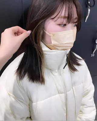 ミディアム カラー マンツーマン半個室 tamuraのヘアスタイル