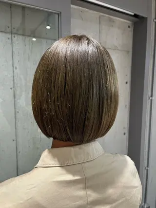 ミディアム カラー ヘアアレンジ ボブ×艶カラー 特化・リクト💥のヘアスタイル