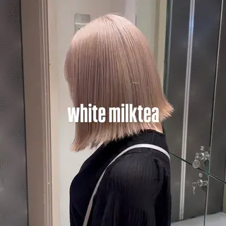 ミディアム YUIKA☆髪質改善 小顔カット艶カラーのヘアスタイル