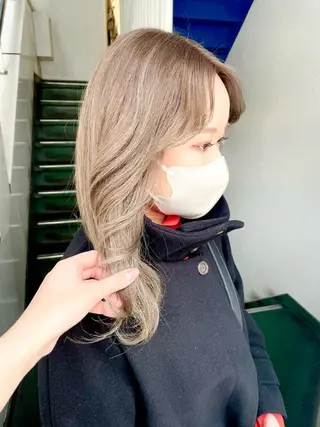 ミディアム カラー パーマ ヘアアレンジ メンズ ハイトーン/レイヤー 🌸さくらのヘアスタイル
