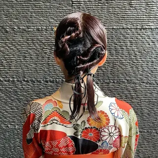 セミロング ヘアアレンジ KAWATOKO MISUZUのヘアスタイル