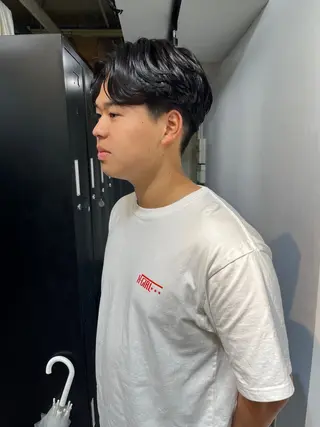 パーマ メンズ 杉原 駿亮のヘアスタイル