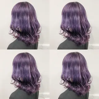 セミロング カラー ヘアアレンジ メンズ キッズ 💟Chloe原宿店 🩶ハイトーンのヘアスタイル