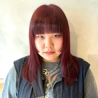 ミディアム カラー デザインカラー/パー マ🦖外岡咲希🦖のヘアスタイル