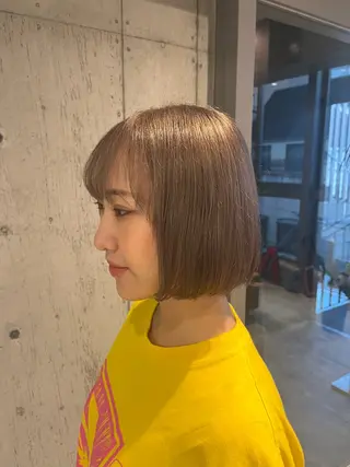 ミディアム カラー ヘアアレンジ ボブ×艶カラー 特化・リクト💥のヘアスタイル