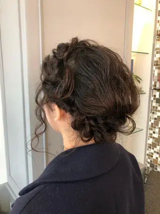 セミロング ヘアアレンジ レイヤーカット✂️ 横浜No1♡下鳥翔子のヘアスタイル