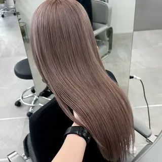 セミロング カラー REAL 心斎橋所属・ブリーチ/ベージュ /natsumiのヘアスタイル