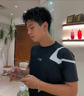 ショート パーマ メンズ heavenly by HAVANA新宿所属・メンズショート/ピン パーマ/新宿/フウガのヘアスタイル