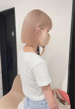 ショート カラー 💚ブリーチカラー 指名🥇💚ユウスケのヘアスタイル