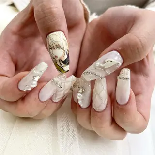 ロング 池袋痛ネイル Nok. 渡辺のネイルデザイン