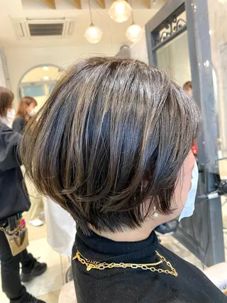 ショート くびれショート・ボブ カットorパーマ特化のヘアスタイル