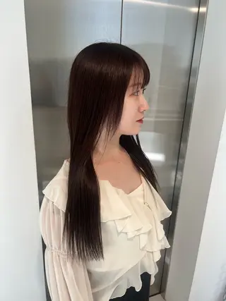 ロング カラー 赤みゼロ/透明感 カラー🌿KANTAのヘアスタイル