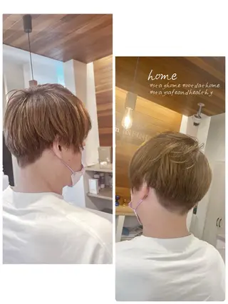 ショート カラー メンズ やまこし 美裕樹のヘアスタイル
